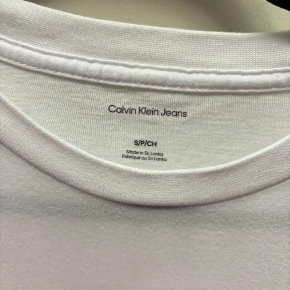 Calvin-klein Women's White T-shirt - Picture 2 of 3
